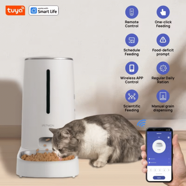 24a329e82d4a97553b768b9f3f1f6ad6.png Wi-Fi Smart 4L Pet Feeder with App