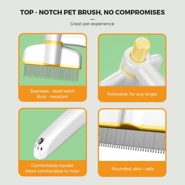 f0ce004c74acfc6f6271c456318a7144.png Rotating Pet Brush – Groom, Massage & De-Shed Fast